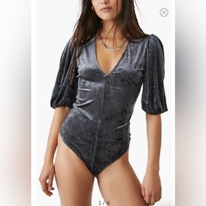 NWT Intimately FREE PEOPLE Don’t You Wish Velvet Bodysuit